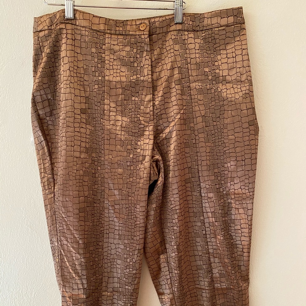 Lane Bryant Gold Print Pant